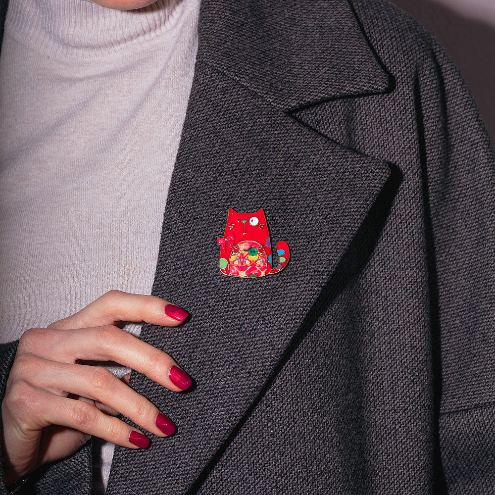 Shadore Брошь Кот бант Арт.: XZ2299.9 R/G