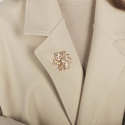 Брошь Цветок с жемчужиной  Shadore  XZ0956.27 M/S 