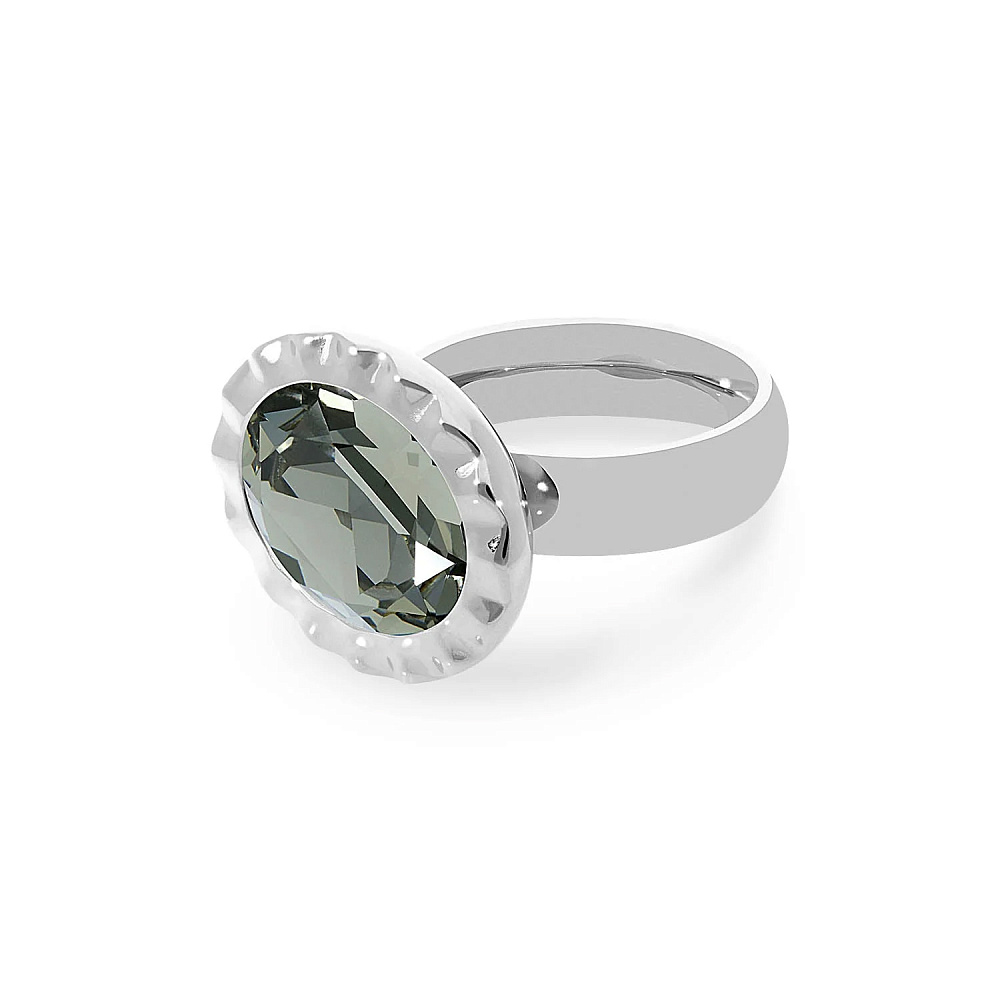 Qudo Кольцо TIVOLA UNICA big (S/P)Black diamond 54 Qudo 686530 Арт.: 686530