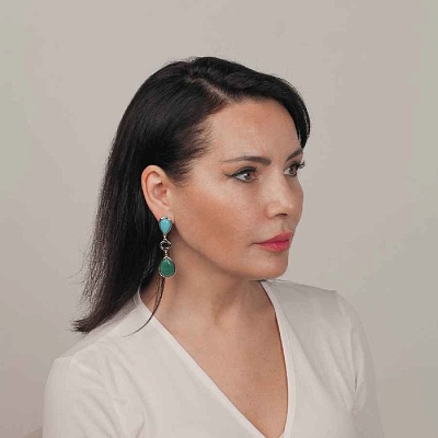 Серьги Azul, Q. Verde  Possebon  A0585.20.17 S 