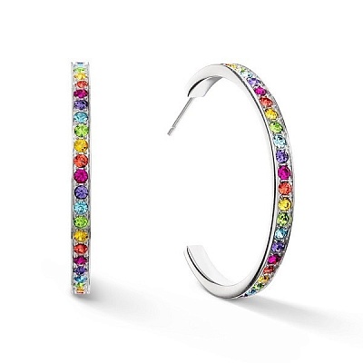 Серьги Multicolour-Silver  Coeur de Lion  0128/21-1517 