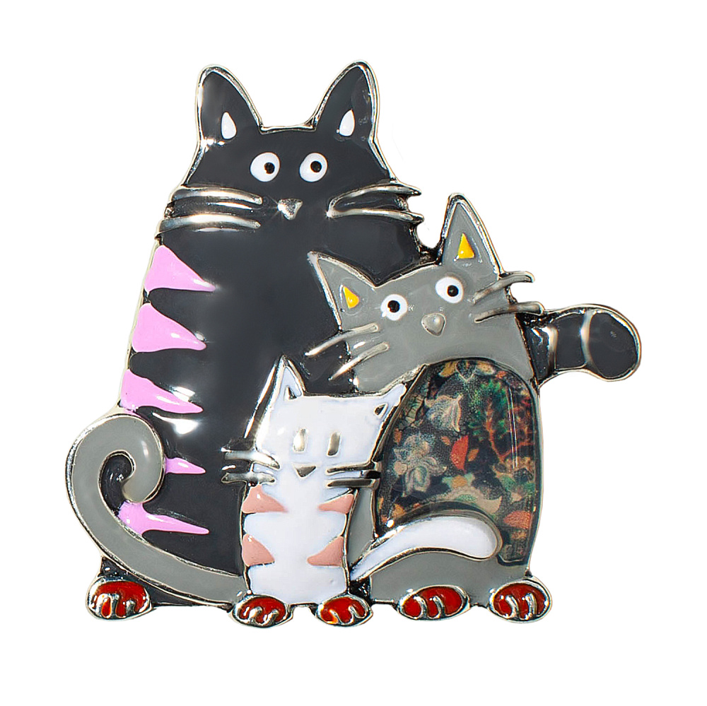 Shadore Брошь Котики Арт.: XZ2051.2 BW/S