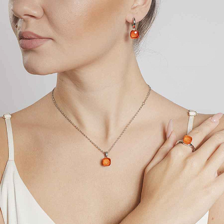Qudo Серьги Firenze orange glow Qudo *300330 BR/S Арт.: *300330 BR/S