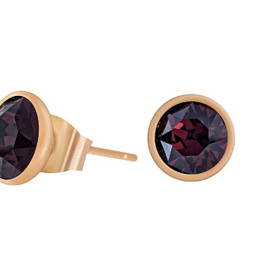 Пусеты Burgundy  Fiore Luna  SWE297 B RG 