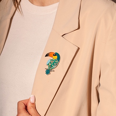 Брошь Тукан  Shadore  XZ0457.20 G/S 