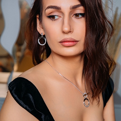 Колье Jet Nut+CRY  Fiore Luna  B2110NM-N01.4.1 BW/S 