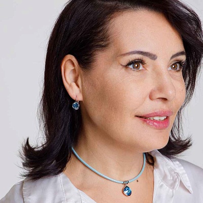 Серьги Royal Blue Delite  Fiore Luna  A1911.23 BL/S 