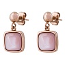 Серьги Куб SHELL ROSE Арт.: AE02914-3 R/RG