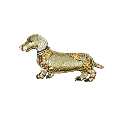 Брошь Такса XZ0711.19 G/G 