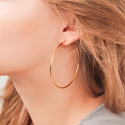 Серьги Кольцо 60  Fiore Luna  AWE2950-G-2-60mm 