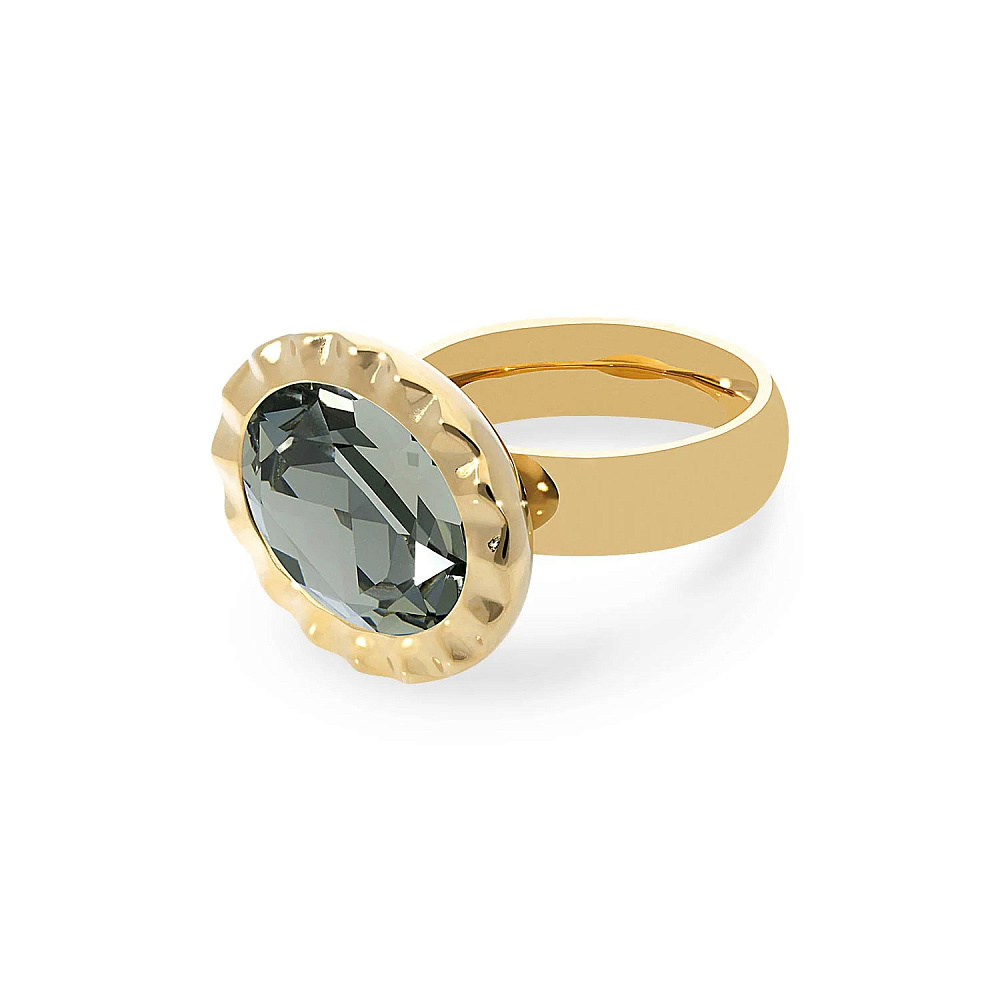 Qudo Кольцо TIVOLA UNICA big (G/P) Black diamond 54 Qudo 686539 Арт.: 686539