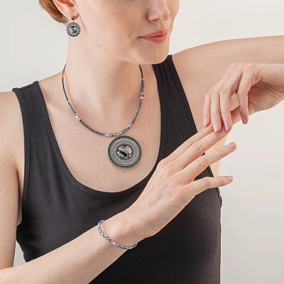 Браслет Blue-Green-Lilac  Coeur de Lion  5036/30-0754 