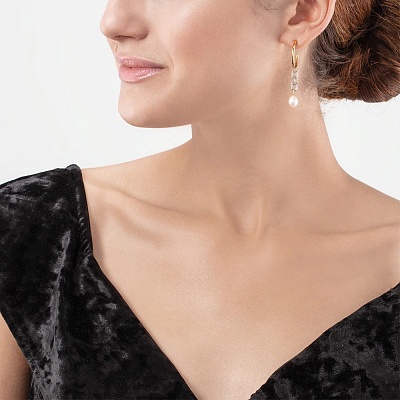 Серьги bicolor  Coeur de Lion  1104/21-1426 