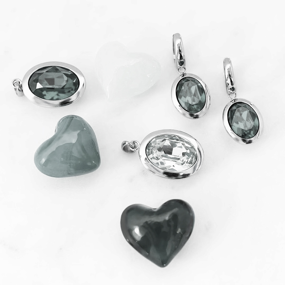 Qudo Серьги Creole TIVOLA small S black diamond Qudo 310530 BW/S Арт.: 310530 BW/S