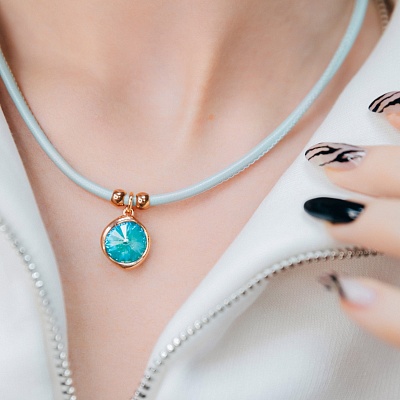 Колье Aquamarine  Fiore Luna  B1902.M22 BL/S 