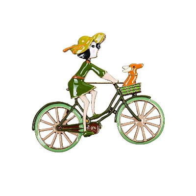 Брошь Велосипед XZ2294.19 G/G 