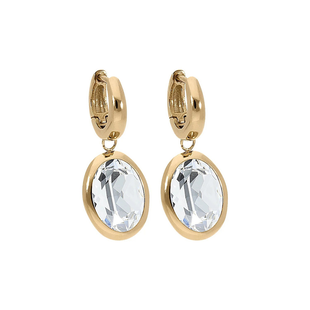 Qudo Серьги Creole TIVOLA small G crystal Qudo 310501 BW/G Арт.: 310501 BW/G
