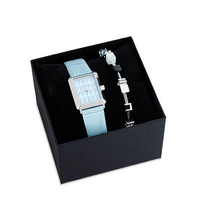 Набор Light Blue-Silver(часы 1 шт., браслет 1 шт.) 7670/53-0741 