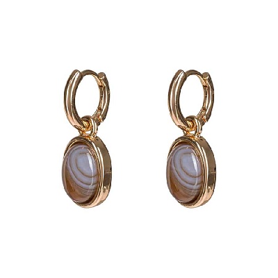 Серьги COFFE AGATE LE1201 BR/G 