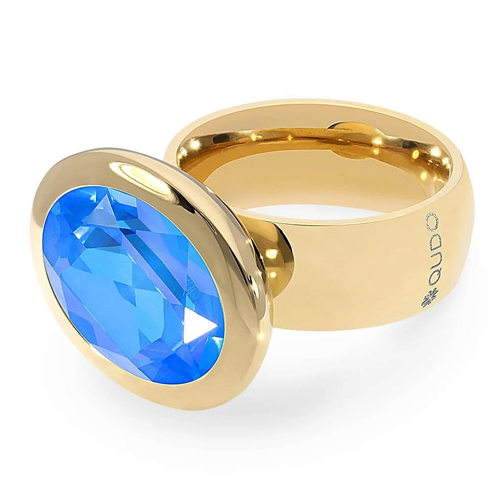 Qudo Кольцо TIVOLA big G royal blue delite 18.5 мм Qudo 651750/18.5 BL/G Арт.: 651750/18.5 BL/G