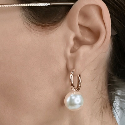 Серьги WHITE PEARL  Fiore Luna  ABE23446-01 G 