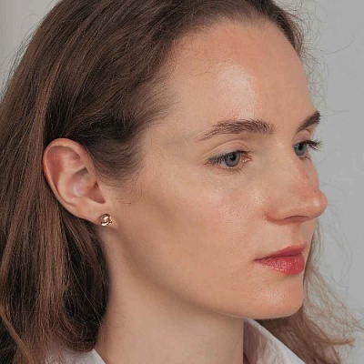 Пусеты  Champagne  Fiora Luna  SWE2127/2 CH G 