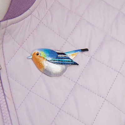 Брошь Птичка  Shadore  XZ1241.21 BL/S 