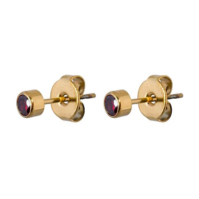 Пусеты Cubic zirconia Garnet SWE0128 GR G 