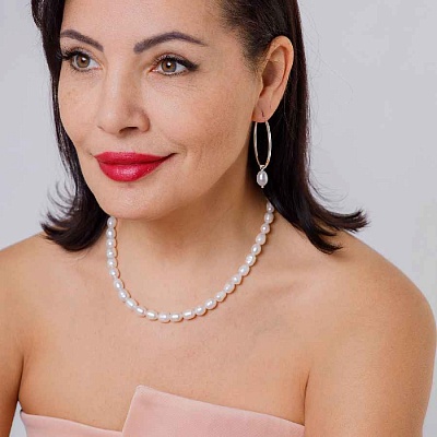 Колье String of Pearle Сarabiner  Fiore Luna  BL4501 S 