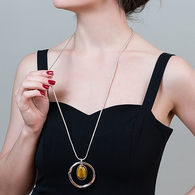 Колье TIGER EYE  Fiore Luna  LN5129 BR/S 