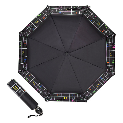 Зонт складной Ferre 6034-OC Letters Black product-3719 