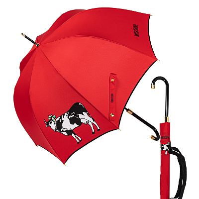 Зонт-трость Moschino 9060-d63autoa Iconic cow Red product-3992 