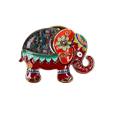 Брошь Слон XZ2293.9 R/G 