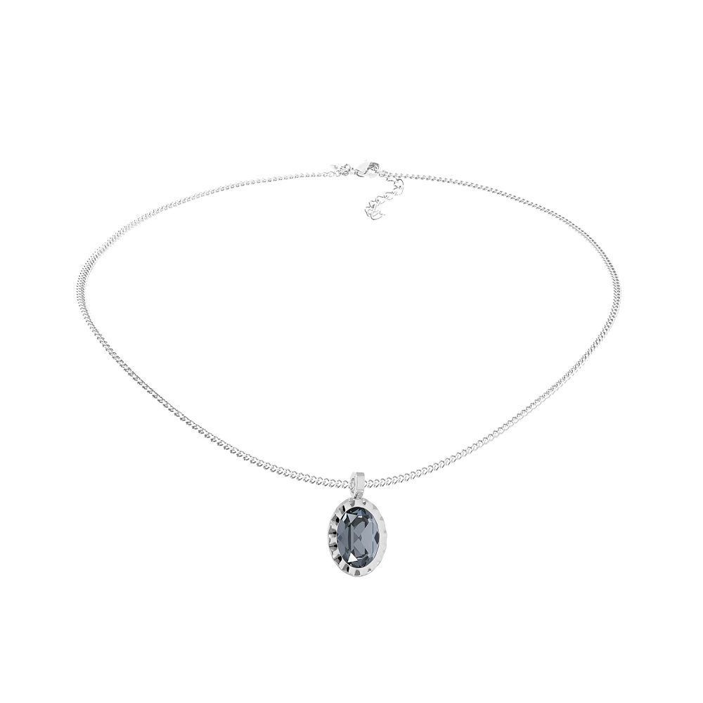Qudo Колье TIVOLA UNICA big (S/P) Silver night 3cm Арт.: 420614