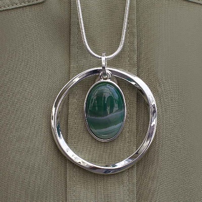 Колье GREEN QUARTZ  Fiore Luna  LN5144 G/S 