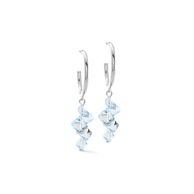 Серьги Crystal-Silver Coeur de Lion 4639/21-1817 4639/21-1817 