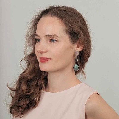 Серьги Q. Rose, Q. Verde  Possebon  A0585.7.17 S 