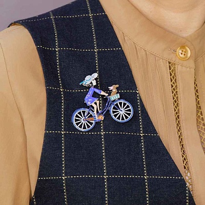 Брошь Велосипед  Shadore  XZ2294.23 BL/S 