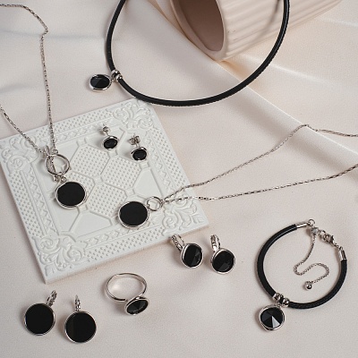 Серьги Onyx  Fiore Luna  A2010NM-E01.1 BW/S 