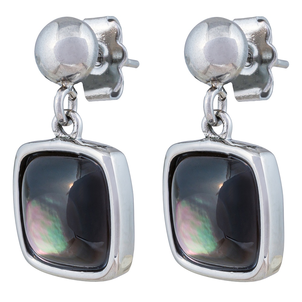 Fiore Luna Серьги Куб SHELL Арт.: AE02914-1 BW/S