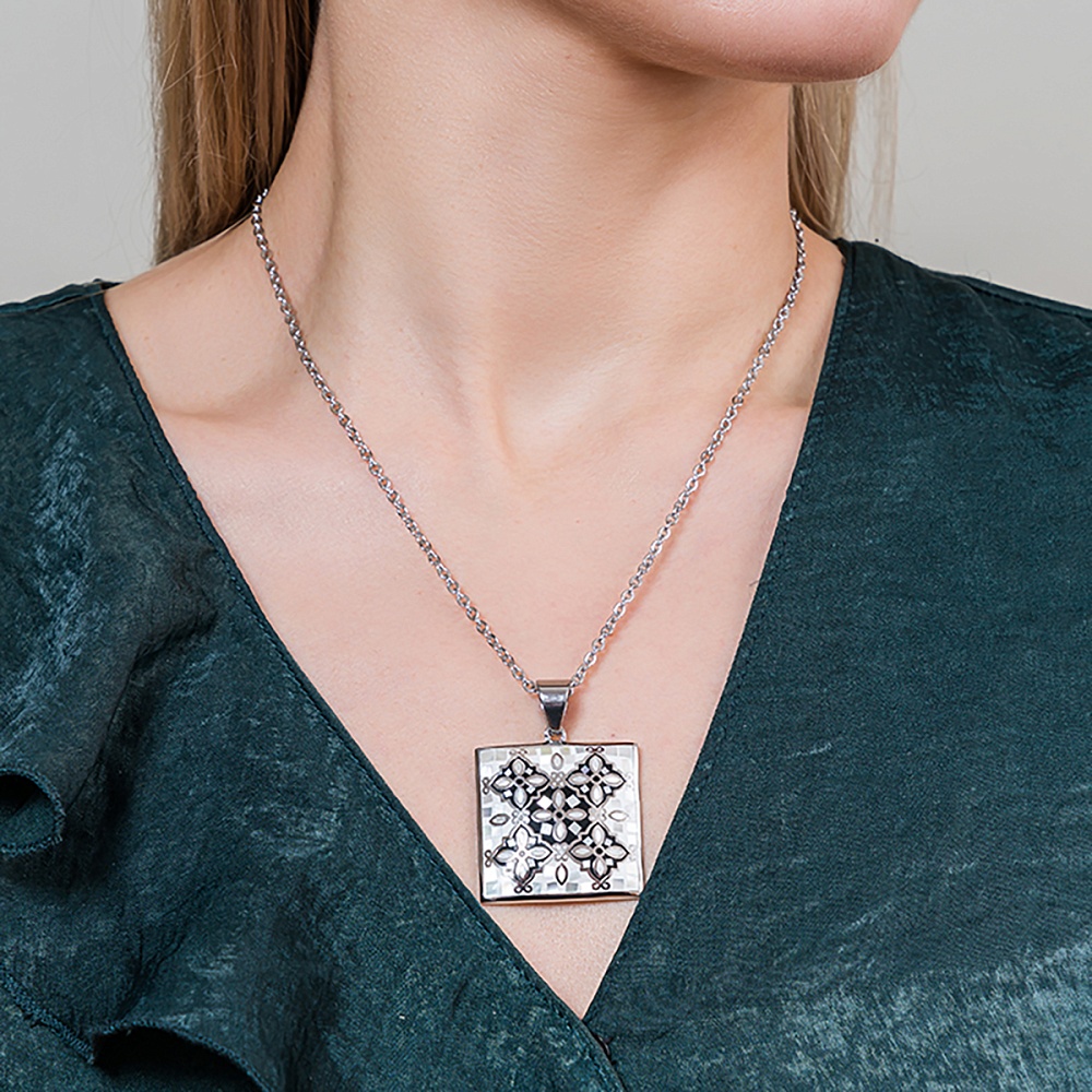 Fiore Luna Колье ENAMEL BLACK Арт.: BP03194-1 BW/S