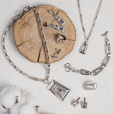 Колье ESCULTURA COLOR CRISTAL  Ciclon  B231805-66 BW/S 