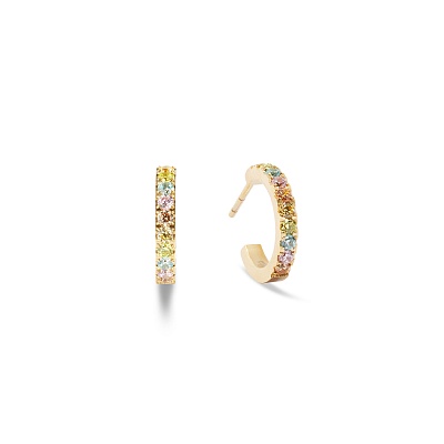 Серьги Hoop Multicolour Pastel Gold 15мм 0146/23-1590 