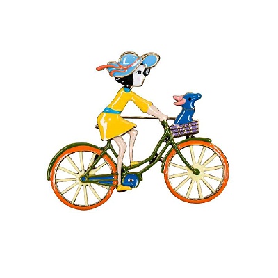 Брошь Велосипед XZ2294.10 BR/G 