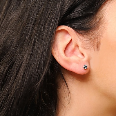 Серьги Blue-Silver  Coeur de Lion  0227/21-0717 