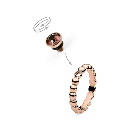 Qudo Шарм Bottone Rose Peach 5 мм Qudo 630017 R/RG Арт.: 630017 R/RG