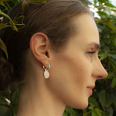 Серьги ROSE QUARTZ  Fiore Luna  LE1113 R/S 