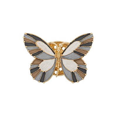 Брошь Бабочка XZ0786.2 BW/G 