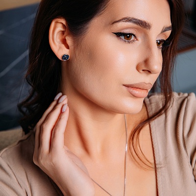 Пусеты BBL 10мм  Fiore Luna  A2003SW-E01.23 BL/S 