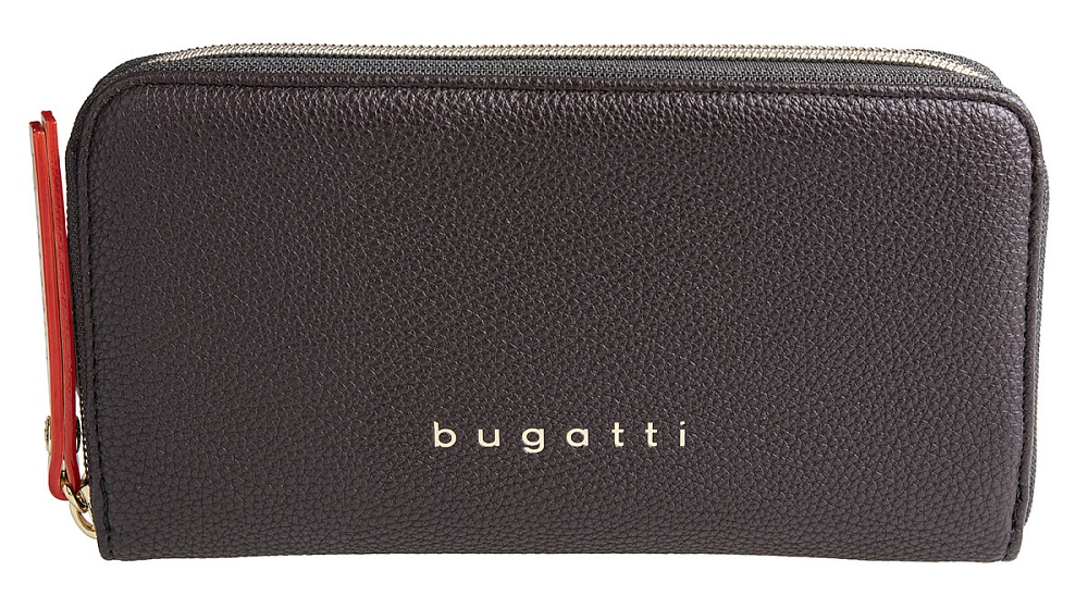 Bugatti Кошелёк женский BUGATTI Ella, тёмно-коричневый, полиуретан, 19х2х10 см Арт.: 49663102